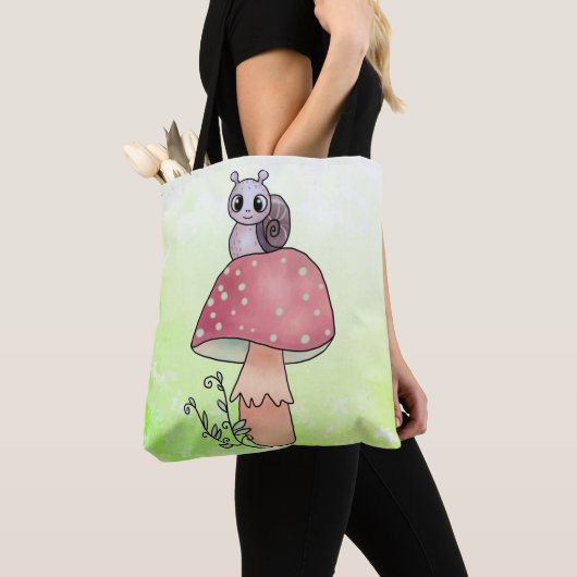 Pilz mit Schnecke Tasche (Von Nahem)