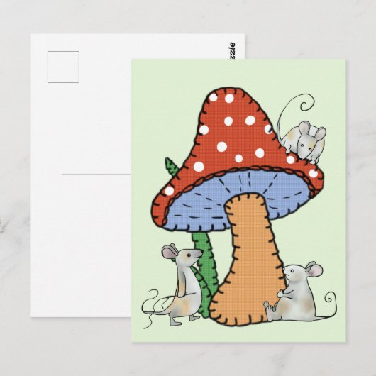 Pilz nähen postkarte (Vorne/Hinten)