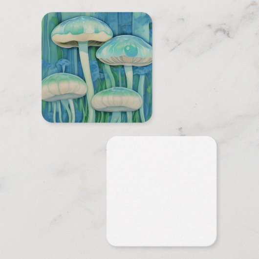 Pilz oder Quallen? Quadratische Visitenkarte (Vorne/Hinten)