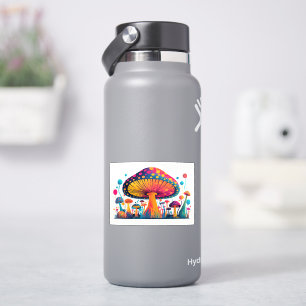 Pilz-Pflanze-Kunst im Pilz. Klein Aufkleber