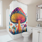 Pilz-Pflanze-Kunst im Pilz. Klein Duschvorhang (Beispiel)