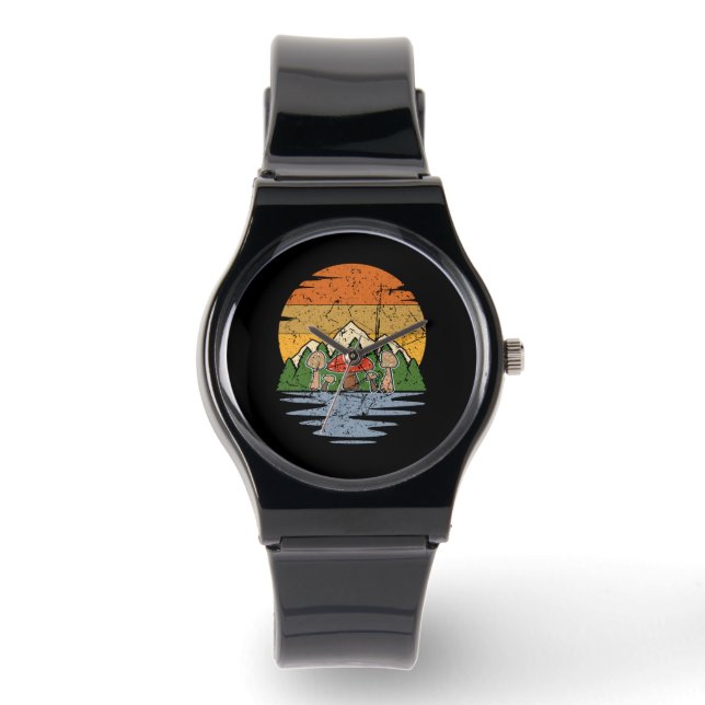 Pilz-Picking Retro Armbanduhr (Vorderseite)