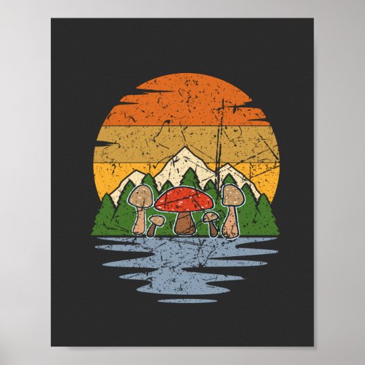 Pilz-Picking Retro Poster (Vorne)
