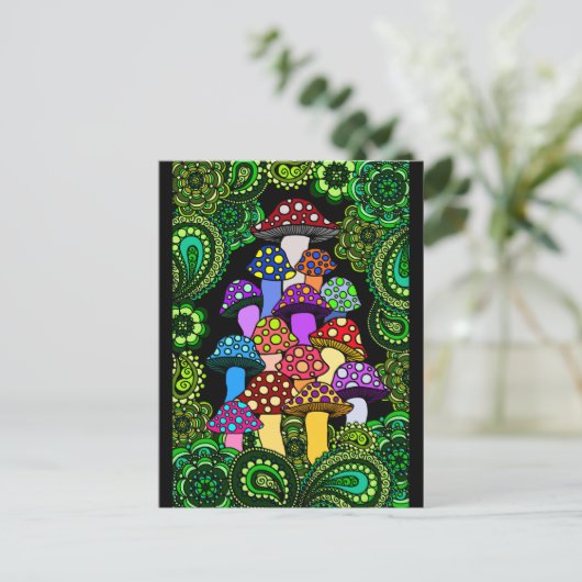 Pilz-Postkarte Postkarte (Stehend Vorderseite)