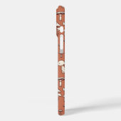 Pilz Print on Terracotta Brown Case-Mate iPhone Hülle (Rückseite / Links)