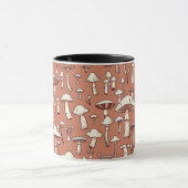 Pilz Print on Terracotta Brown Tasse (Zentrum)