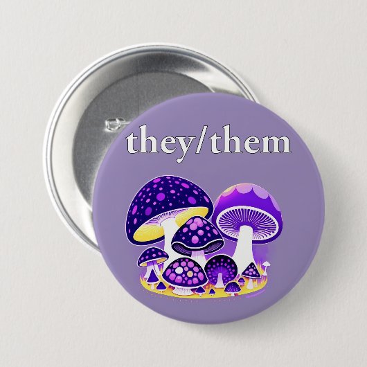 Pilz-Pronomen Button (Vorne & Hinten)