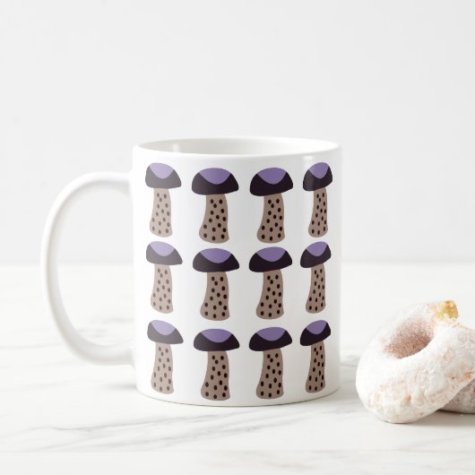 Pilz Purpur  Kaffeetasse (Mit Donut)