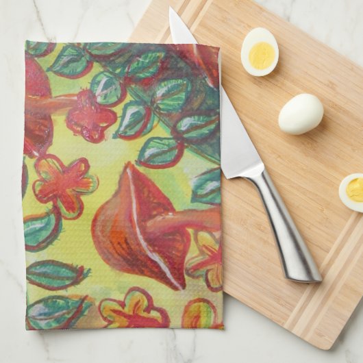 Pilz-Retro Küchentuch (Viertel Falte)