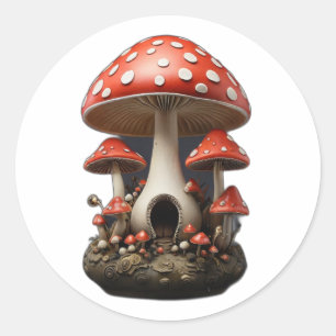 Pilz Runder Aufkleber