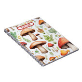 Pilz Rustikaler Wald Notizblock (Rechte Seite)