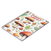 Pilz Rustikaler Wald Notizblock (Linke Seite)