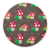 Pilz scherzt Muster Keramikknauf (Vorderseite)