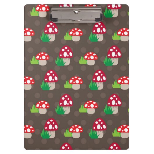 Pilz scherzt Muster Klemmbrett (Vorderseite)