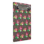 Pilz scherzt Muster Mini Klemmbrett (Schrägansicht)