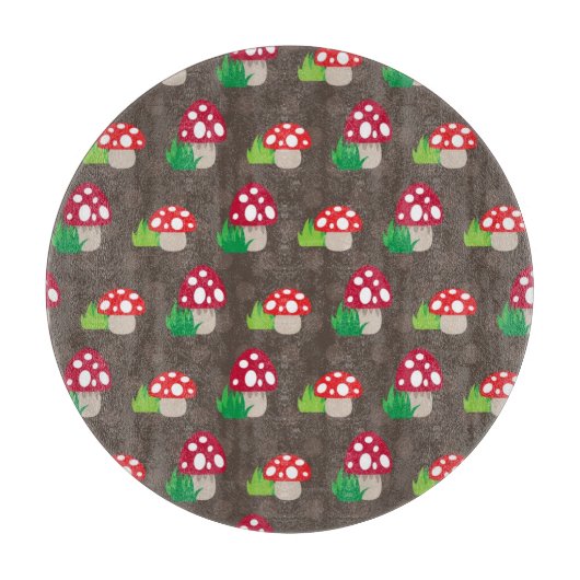 Pilz scherzt Muster Schneidebrett (Vorderseite)