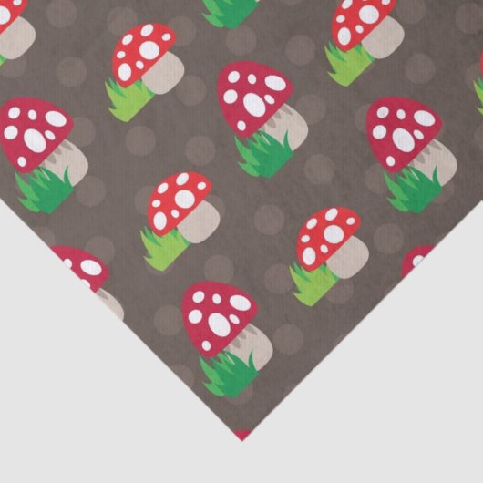 Pilz scherzt Muster Seidenpapier (Ausschnitt)