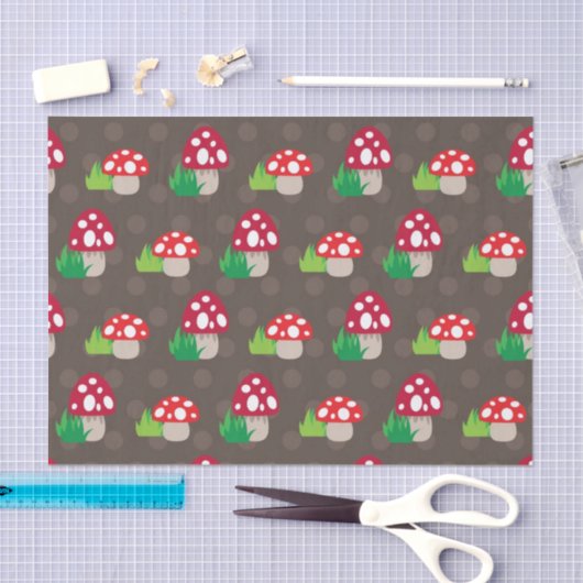 Pilz scherzt Muster Seidenpapier (Handwerk)