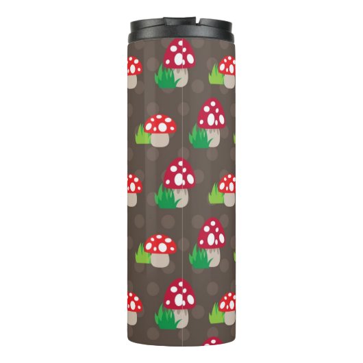 Pilz scherzt Muster Thermosbecher (Rückseite)