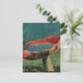 Pilz-Schwimmbad Postkarte (Stehend Vorderseite)