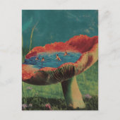 Pilz-Schwimmbad Postkarte (Vorderseite)