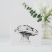 Pilz Steinpilz Zeichnung Postkarte (Stehend Vorderseite)