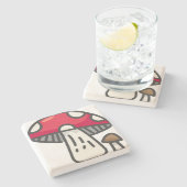 Pilz Steinuntersetzer (Seitenansicht)