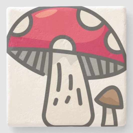 Pilz Steinuntersetzer (Vorderseite)