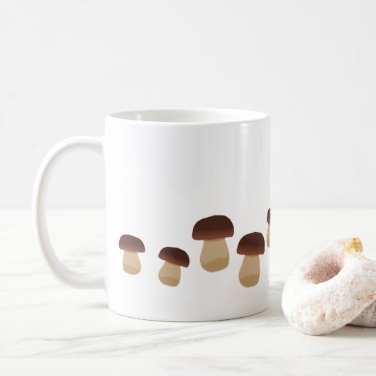 Pilz-Streifen-Tasse Kaffeetasse (Mit Donut)