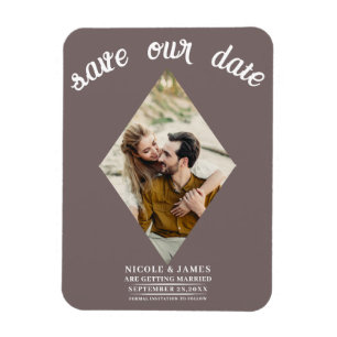 Pilz-Taupe-Foto Hochzeit Termin vormerken Magnet