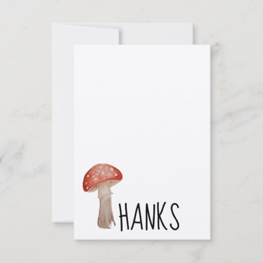 Pilz Toadstool Vielen Dank Dankeskarte (Vorderseite)