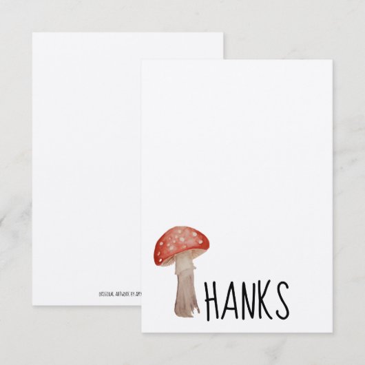 Pilz Toadstool Vielen Dank Dankeskarte (Vorne/Hinten)