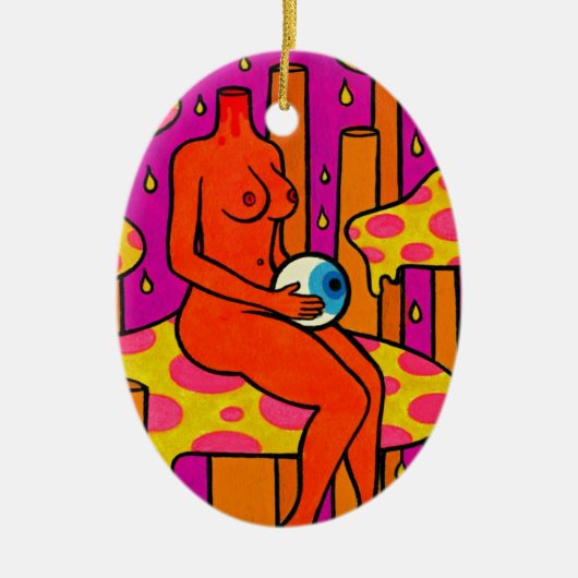 Pilz-Trübsinn #1 Keramik Ornament (Vorne)