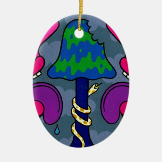 Pilz-Trübsinn #2 Keramik Ornament (Vorne)