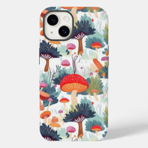 Pilz- und Baumdesign iPhone 14 Hülle