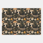 Pilz- und Blume-Kernmuster Geschenkpapier Set (Vorderseite 3)