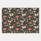 Pilz- und Blume-Kernmuster Geschenkpapier Set (Vorderseite 2)