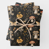 Pilz- und Blume-Kernmuster Geschenkpapier Set (Beispiel)