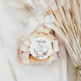 Pilz- und Erdbeeren Babydusche oder Geburtstag Runder Aufkleber