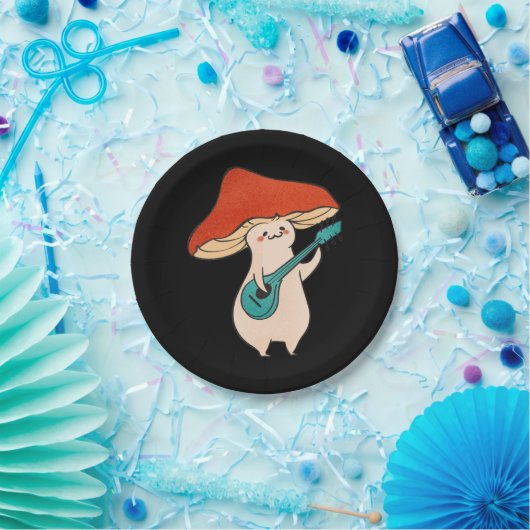 Pilz und Musik Pappteller (Party)