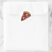 Pilz- und Pizza-Scheiben Runder Aufkleber (Tasche)