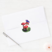 Pilz- und Schmetterlingsaufkleber Runder Aufkleber (Umschlag)