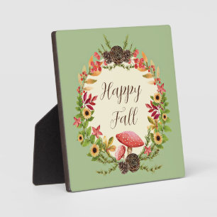 Pilz und Sonnenblumen mit anpassbarem Text  Fotoplatte