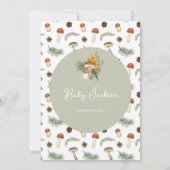 Pilz- und Wild-Blume Kinderdusche Einladung (Rückseite)