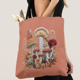 Pilz und Wildblume Tasche