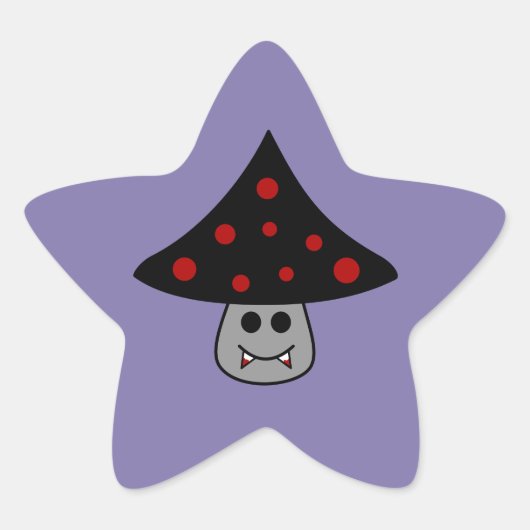 Pilz-Vampir-Aufkleber Stern-Aufkleber (Vorderseite)