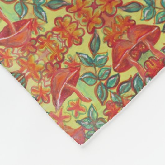 Pilz verlässt Muster-Fleecedecke Fleecedecke (Ecke)