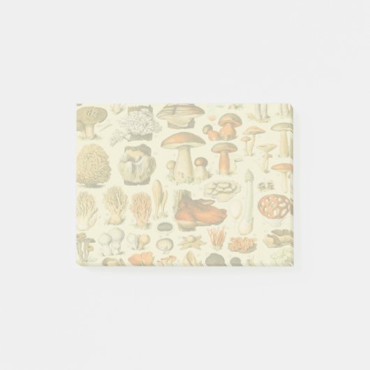 Pilz Vintage Toadstool Antike Kunst Post-it Klebezettel (Vorderseite)