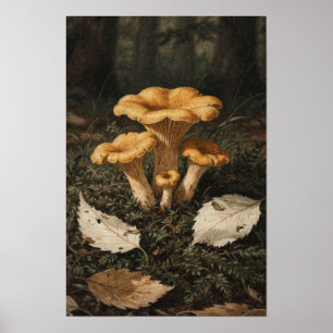 Pilz-Wald-Cottagecore-Kunstposter Poster
