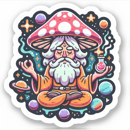 Pilzaufkleber Aufkleber (Vorderseite)